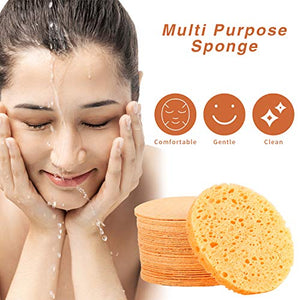50 pz Spugne per Viso Compresse, in Cellulosa giallo