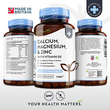 Carica l&#39;immagine nel visualizzatore di Gallery, Calcio Magnesio Zinco e Vitamina D3-365 Compresse Vegetariane - Integratore...