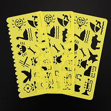 Carica l&#39;immagine nel visualizzatore di Gallery, Set di Stencil Stampini da Disegno in Plastica per Bambini, 74 Forme, 24... - Ilgrandebazar