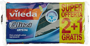 Vileda Glitzi Crystal Spugna da Cucina, Confezione 3 Pezzi - Ilgrandebazar