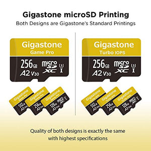 Gigastone Scheda di Memoria Micro SD XC da 128GB e Adattatore. 128 GB A2 V30.