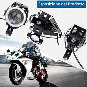 Ventdest Fari Moto, 2 * U5 Cree LED Faretti Frontali, 3000LM 6500K...