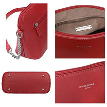 Carica l'immagine nel visualizzatore di Gallery, David Jones - Piccola Borsa a Tracolla Spalla Donna Catena - Mano Rosso