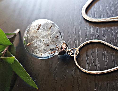 Collana classica di tarassaco Catena in argento sterling Pacco regalo... - Ilgrandebazar