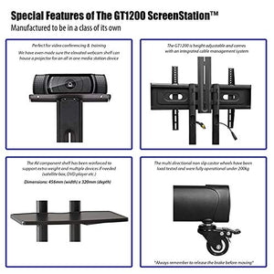 Invision Obile TV Da Paviento Con Ruote Carrello Staffa Porta Stand - Foto 6