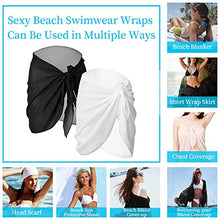 Carica l&#39;immagine nel visualizzatore di Gallery, VDSOW 2 Pezzi Pareo Mare Donna, Bianco e Nero Mezzo Beach Cover up...