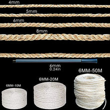 Carica l'immagine nel visualizzatore di Gallery, O'woda Corda Naturale in Sisal 6mm, 10M di Canapa per 6mm/10M,