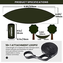 Carica l'immagine nel visualizzatore di Gallery, Overmont Amaca da Giardino Campeggio Doppi Strati Nylon Paracadute da...