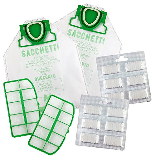 KIT FOLLETTO VK 200/220S CON 12 SACCHETTI, PROFUMI E 2 FILTRI - Ilgrandebazar