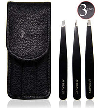 Carica l&#39;immagine nel visualizzatore di Gallery, Pinzette Per Sopracciglia Professionali Di Nuova Generazione In Acciaio Nero