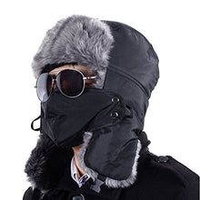 Carica l&#39;immagine nel visualizzatore di Gallery, ROSENICE Ushanka cappello cappelli di sci Earflap aviatore Nero - Ilgrandebazar