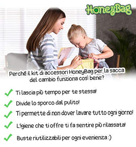 SweetHoney HoneyBag Buste Trasparenti Sacchetti Set Kit Asilo Porta Vestiti...