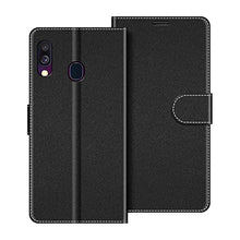 Carica l&#39;immagine nel visualizzatore di Gallery, COODIO Custodia per Samsung Galaxy A40, in Pelle Nero - Ilgrandebazar