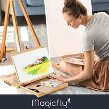 Carica l&#39;immagine nel visualizzatore di Gallery, Magicfly Cavalletto da Tavolo con Cassetta, per Pittura Portabile...