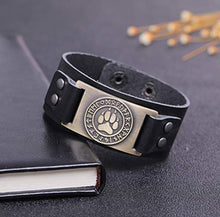 Carica l'immagine nel visualizzatore di Gallery, cooltime Vichingo Norse 24 Rune Orso Paw Artiglio Braccialetti Unisex Bronze - Ilgrandebazar