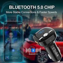 Carica l&#39;immagine nel visualizzatore di Gallery, Trasmettitore FM Bluetooth, Clydek V5.0 Bluetooth Adattatore per Autoradio...