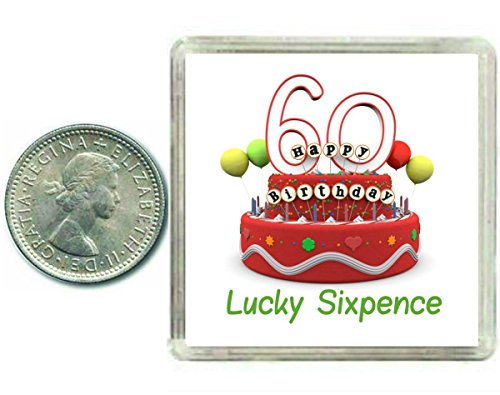 60TH Birthday Lucky Sixpence Gift, Great Good Luck idea regalo per uomo o... - Ilgrandebazar