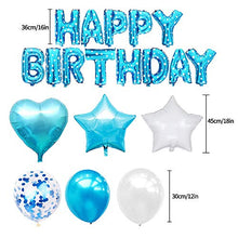 Carica l'immagine nel visualizzatore di Gallery, SPECOOL Palloncini di Lattice riempiti coriandoli Blue Happy Birthday Blu - Ilgrandebazar