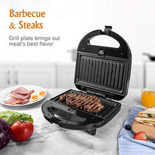 Carica l&#39;immagine nel visualizzatore di Gallery, OSTBA Tostiera Sandwich Maker, piastre per panini 3 in 1, Cool Touch 3 1