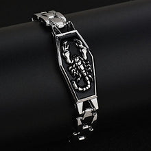 Carica l&#39;immagine nel visualizzatore di Gallery, ODETOJOY segno zodiacale Scorpione bracciale da uomo in acciaio INOX catena... - Ilgrandebazar