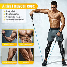 Carica l&#39;immagine nel visualizzatore di Gallery, COFOF Set Elastici Fitness, [5 Elastici Fitness], Elastici Palestra con Impugnature Grandi, Cavigliere, Ancoraggio Porta, ideale per Pilates, Allenamento Della Forza, Fisioterapia
