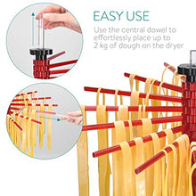 Carica l&#39;immagine nel visualizzatore di Gallery, Navaris Stendi-Pasta Pieghevole per Pasta Fresca - Stendino 2 kg Rosso