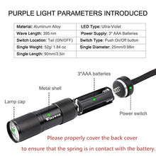 Carica l'immagine nel visualizzatore di Gallery, Winzwon Torcia UV 9 Leds Lampada Ultravioletti 395 NM torcia blacklight...