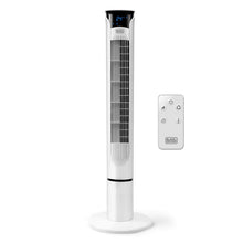 Carica l'immagine nel visualizzatore di Gallery, BLACK+DECKER BXEFT49E Ventilatore a Torre Digitale Oscillante, con Telecomando, Altezza 109 cm, Silenzioso 3 Velocità 3 Modi Timer 12h Temperatura Ambiente Potente, Bianco