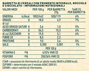 Gran Cereale - Snack Barrette 4 Cereali Nocciola e Cioccolato - Colazione e... - Ilgrandebazar