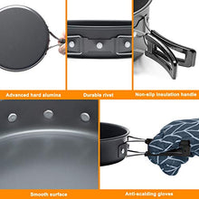 Carica l'immagine nel visualizzatore di Gallery, Keymao Campeggio Pentole, Camping Stoviglie Kit Cookware Kit...