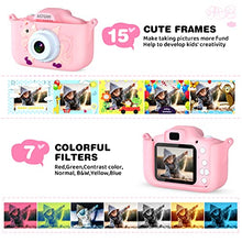 Carica l'immagine nel visualizzatore di Gallery, ASTGMI Macchina Fotografica Bambini, 12MP Mini Ricaricabile Fotocamera Digitale Bambina Videocamera Regalo per Ragazze Ragazzi 3-10 Anni, con Scheda 32 GB, Regali Giocattolo di Natale &amp; Compleanno