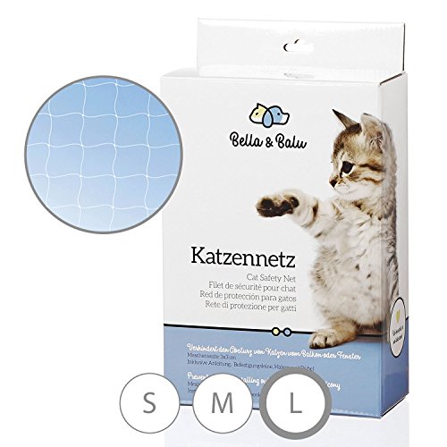 Bella & Balu Rete protettiva per gatti (trasparente | 10x4m) con 10 x 4 m - Ilgrandebazar