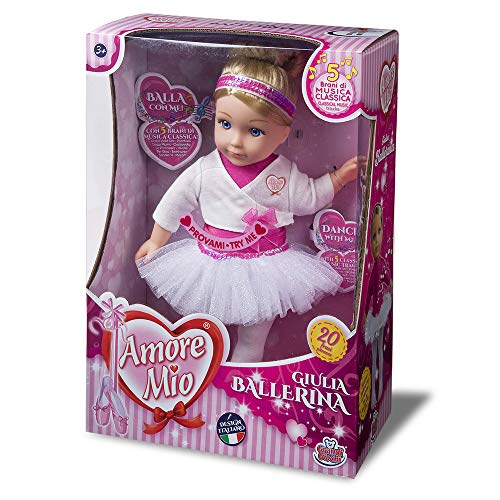 Grandi Giochi GG71153, Nuova Giulia Ballerina Amore Mio, Colore Rosa e Bianca - Ilgrandebazar