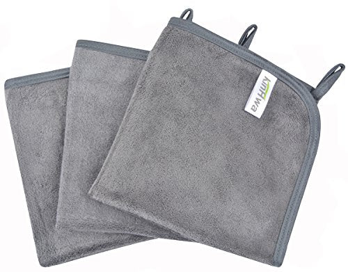 KinHwa Panno Microfibra Viso Riutilizzabile Struccante 3, grigio - Ilgrandebazar