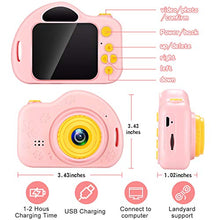 Carica l'immagine nel visualizzatore di Gallery, Fotocamera per Bambini Giocattolo Videocamera Digitale Rosa
