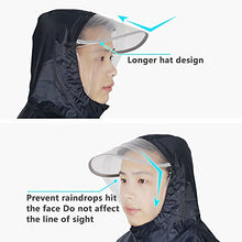 Carica l&#39;immagine nel visualizzatore di Gallery, sorliva Mantella Impermeabile, Poncho Impermeabile,Giacche Impermeabile nero - Ilgrandebazar