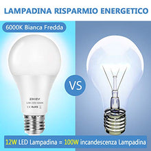 Carica l&#39;immagine nel visualizzatore di Gallery, ZIKEY Lampadina LED E27, 12W Equivalenti a 100W, A65 Luce Bianca Fredda - Ilgrandebazar