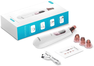 Aspiratore punti neri, Estrattore Elettrico di Comedoni Rimozione Punti Neri Purificatore di Pori Ricaricabile Dispositivo per la Bellezza del Viso con 4 Sonde 3 Livelli per Uomini e per Donne