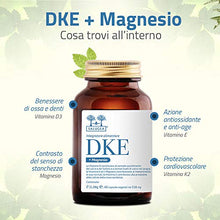 Carica l'immagine nel visualizzatore di Gallery, Dke + Magnesio Salugea 0061 Integratore di Vitamina D, K, e E 60 Capsule