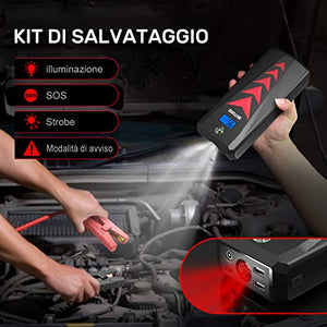 BuTure Avviatore di Emergenza, 2000A 22000mAh Batterie per Motori...