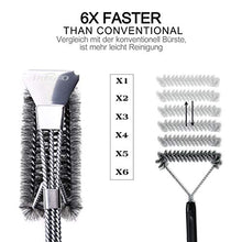 Carica l&#39;immagine nel visualizzatore di Gallery, IREGRO - Spazzola per barbecue con spatola in acciaio inox 304 e manico Nero