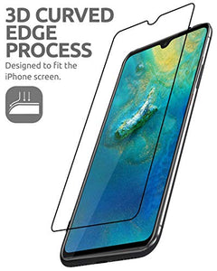 Ferilinso Vetro Temperato per Huawei Mate 20,[2pack] [Copertura Nero-2 pcs