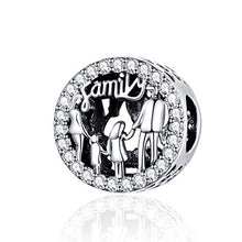 Carica l&#39;immagine nel visualizzatore di Gallery, Charm in argento sterling 925, motivo: famiglia di 4 persone, da stile 4 - Ilgrandebazar
