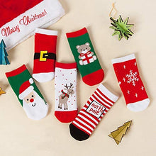 Carica l'immagine nel visualizzatore di Gallery, Yafane 6 Paia Calze di Natale Bambini Calzini Bambino Calze Natale Calzino di Spessi Cotone Caldo Inverno Unisex di Regali per Ragazze Ragazzo 1-10 Anni