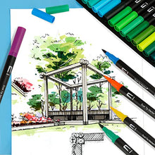 Carica l&#39;immagine nel visualizzatore di Gallery, KAZATE Brush Pen Lettering 36 Colori, Pennarelli Doppia Punta Fine e Grossa Pennello per Bambini Adulto Pennarelli Set Professionali da Colorare ad Acquerello, Bullet Journal, Mandala