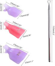 Carica l&#39;immagine nel visualizzatore di Gallery, NACTECH 20pz Clip Remover Rimozione Semipermanente Clips Unghie Gel con 400pz Cotone Pads + Strumento Togliere Smalto Mollette Pinzette Rimuovi Misure Varie