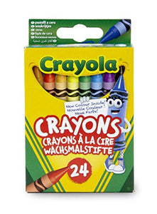 Crayola-24 Pastelli a Cera, Assortiti, per Scuola e Tempo 1 - confezione - Ilgrandebazar