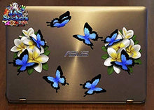 Carica l&#39;immagine nel visualizzatore di Gallery, FIORI Piccoli mazzi di plumeria frangipani bianca+ adesivi per auto con... - Ilgrandebazar