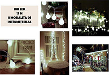 Carica l'immagine nel visualizzatore di Gallery, JP-LED Catena Luminosa Di Luci Led 13M【filo di 100 lampadine 10M e Cavo Di...