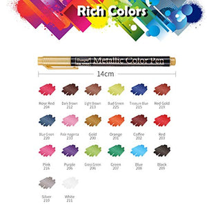 Pennarelli Metallici, 20 colori acrilici Per Album Fotografici, Scatole e...